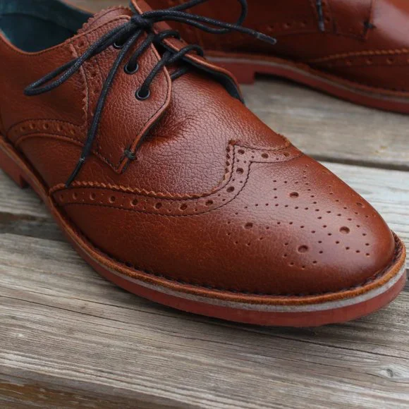 Ted Baker Men's Sz 42 EU "Jamfro" Brown Wingtip - Picture 2 of 10